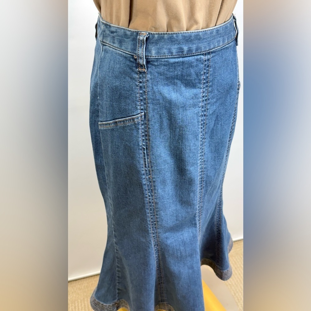 REFORMATION medium blue wash denim mermaid skirt size S - Picture 4 of 14